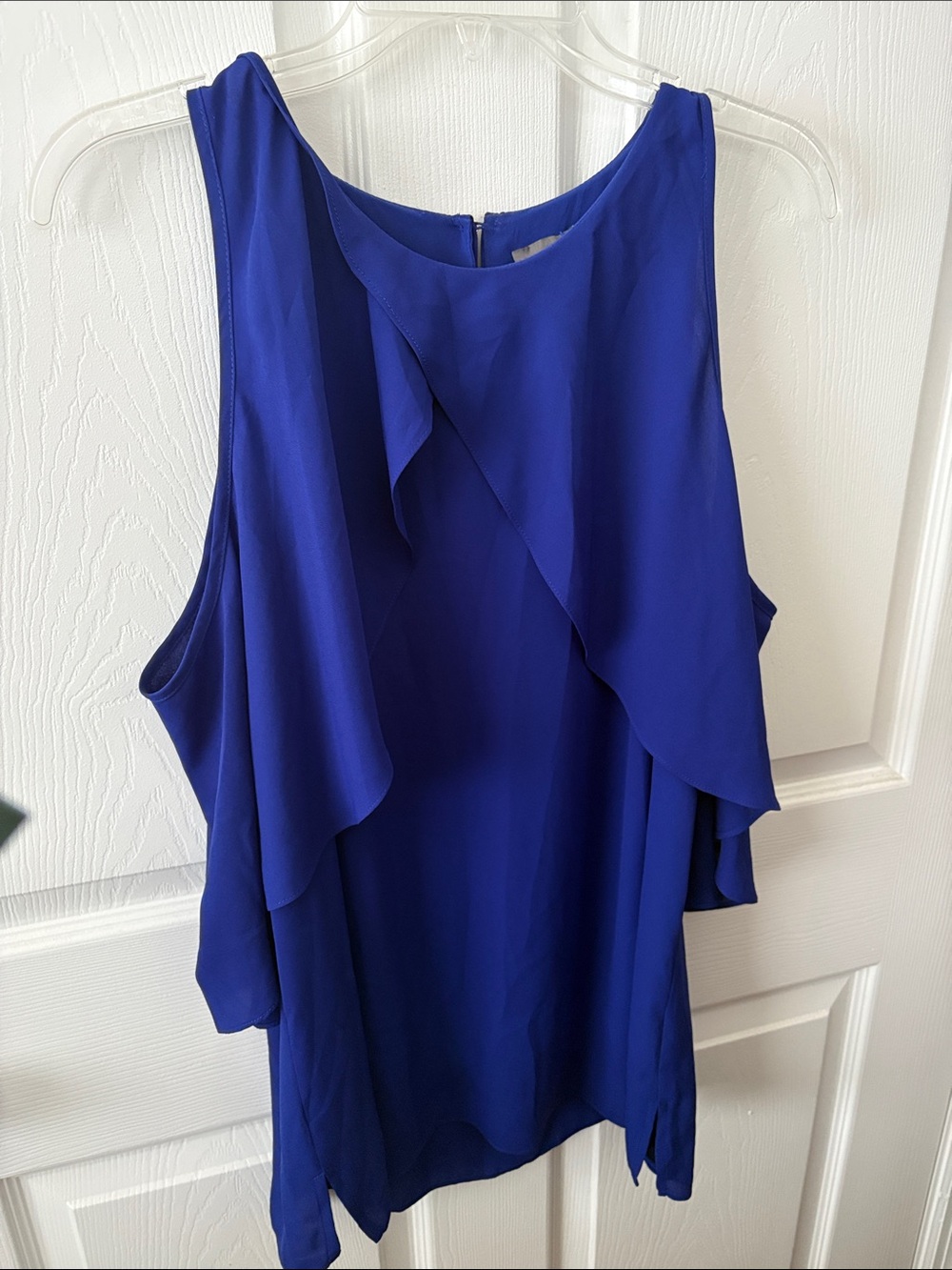 Vince Camuto Royal Blue Ruffled Sleeveless Camisole new never worn
